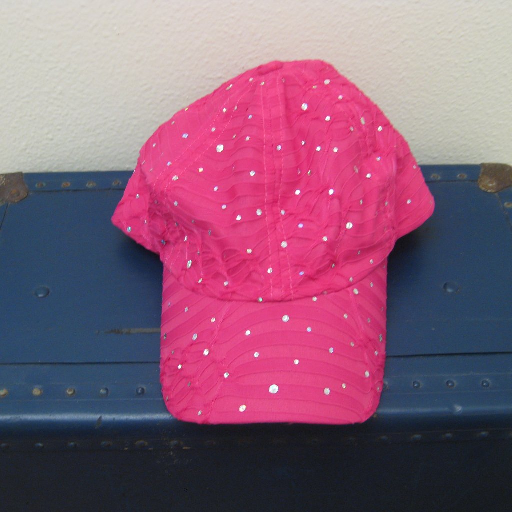 Nwot Pink Lace Sparkly Baseball Cap Hat
